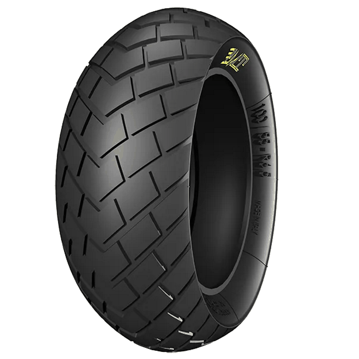 PMT 100/55 R6.5 R Rain tire with full wet tread pattern and 45 Shore A hardness for wet conditions