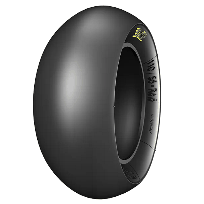 PMT 110/55 R6.5 R Slick tire with 110mm width, 280mm diameter, 45 Shore A hardness, slick tread for wet use