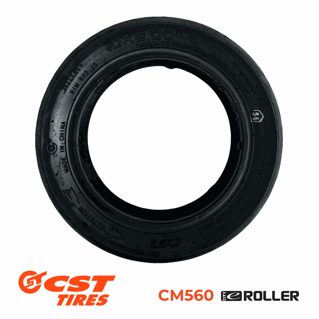 CST CM560 10x3-6 tubeless road e-scooter tyre with large contact surface and wear resistance