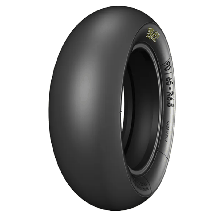 PMT 90/65 R6.5 B Slick racing tire with 90mm width, 280mm diameter, 65 Shore A hardness for dry conditions
