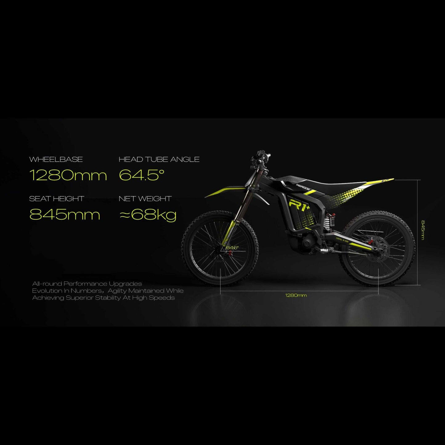 Rerode R1+ 17kW electric dirt bike with high-torque motor and advanced suspension rugged off-road design