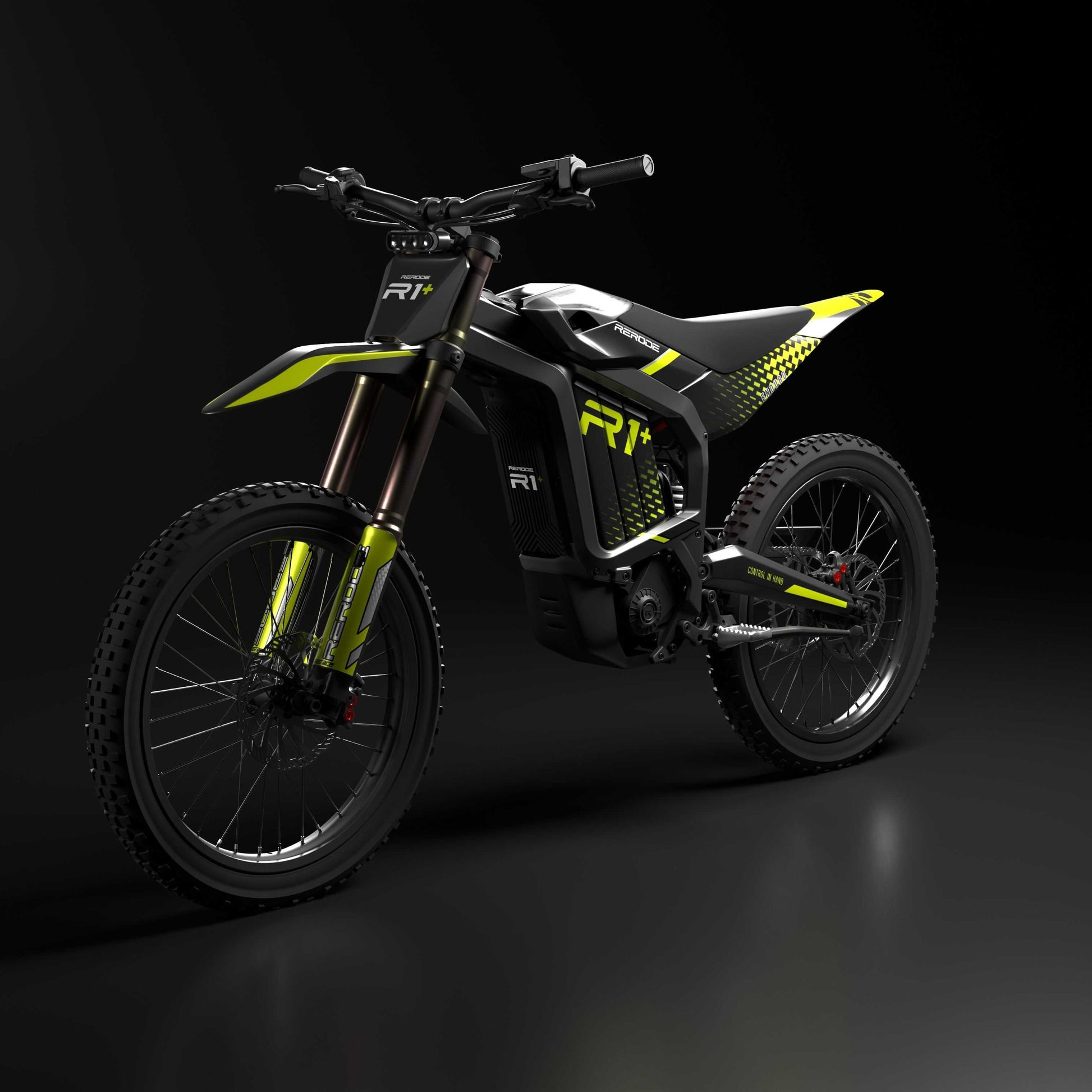 Rerode R1+ 17kW electric dirt bike with high-torque motor and advanced suspension on off-road terrain