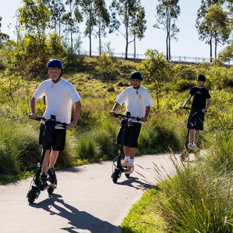 Bolzzen SuperStreet 4816 dual motor electric scooter with graffiti deck and large NFC display